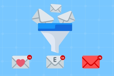 Set up email programs to do the sorting for you