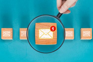 Email with a magnifier