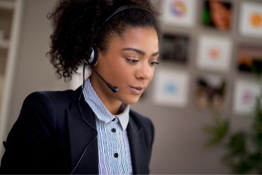 Woman working as customer service