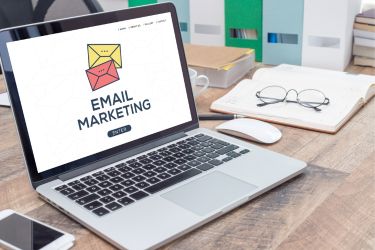 Email Marketing on a computer