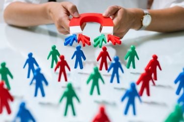 Magnet attracting people