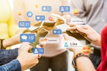 Group of people in social media
