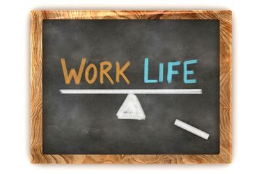 Balance with work and life on each side