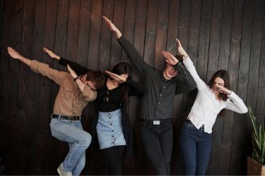 Meme - People dabbing