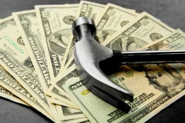 Increase labor cost - money & hammer