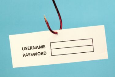 A hook phishing for username and password