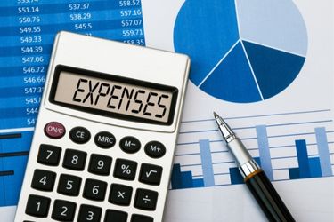 Calculator with the word "Expenses" written
