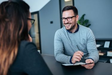 Person doing an interview