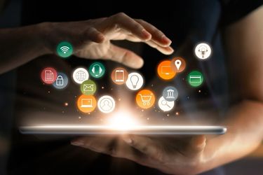 Person holding a tablet