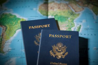 Passports and global map