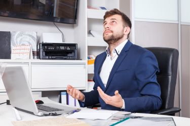 Man after a sales objection