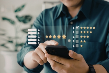 Customer leaving a review