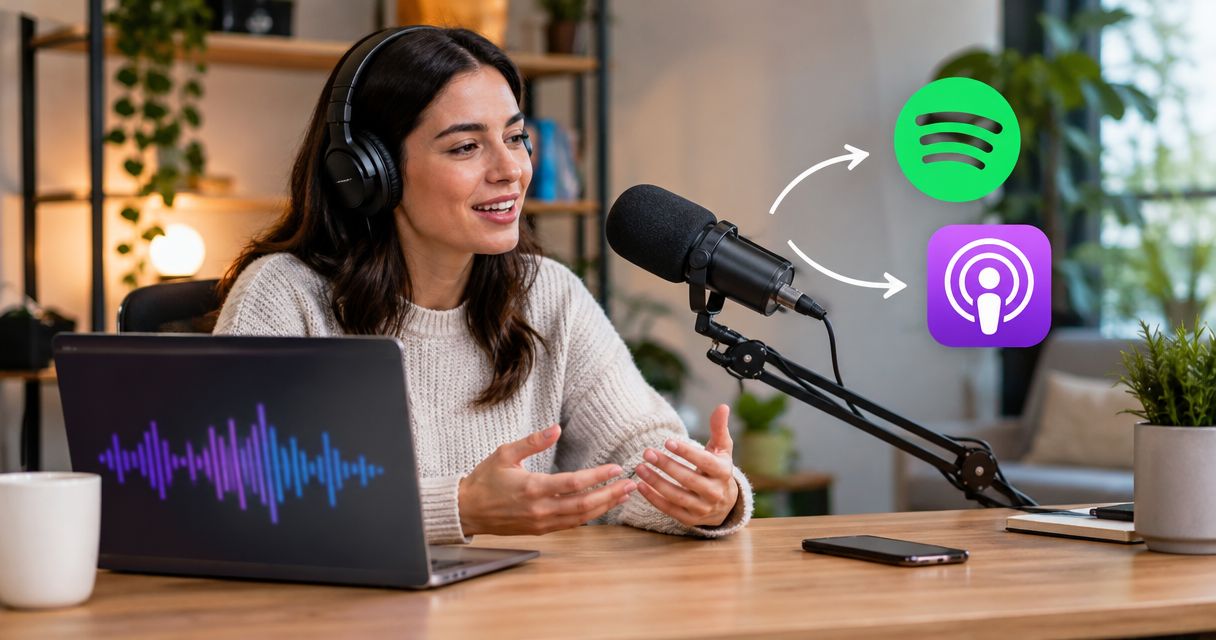 Podcast recording to Spotify and Apple: complete 2026 workflow