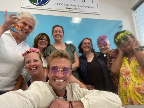 A group of people posing for a picture