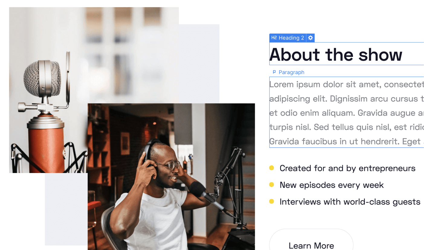 Static Content - Podcast X Webflow Template