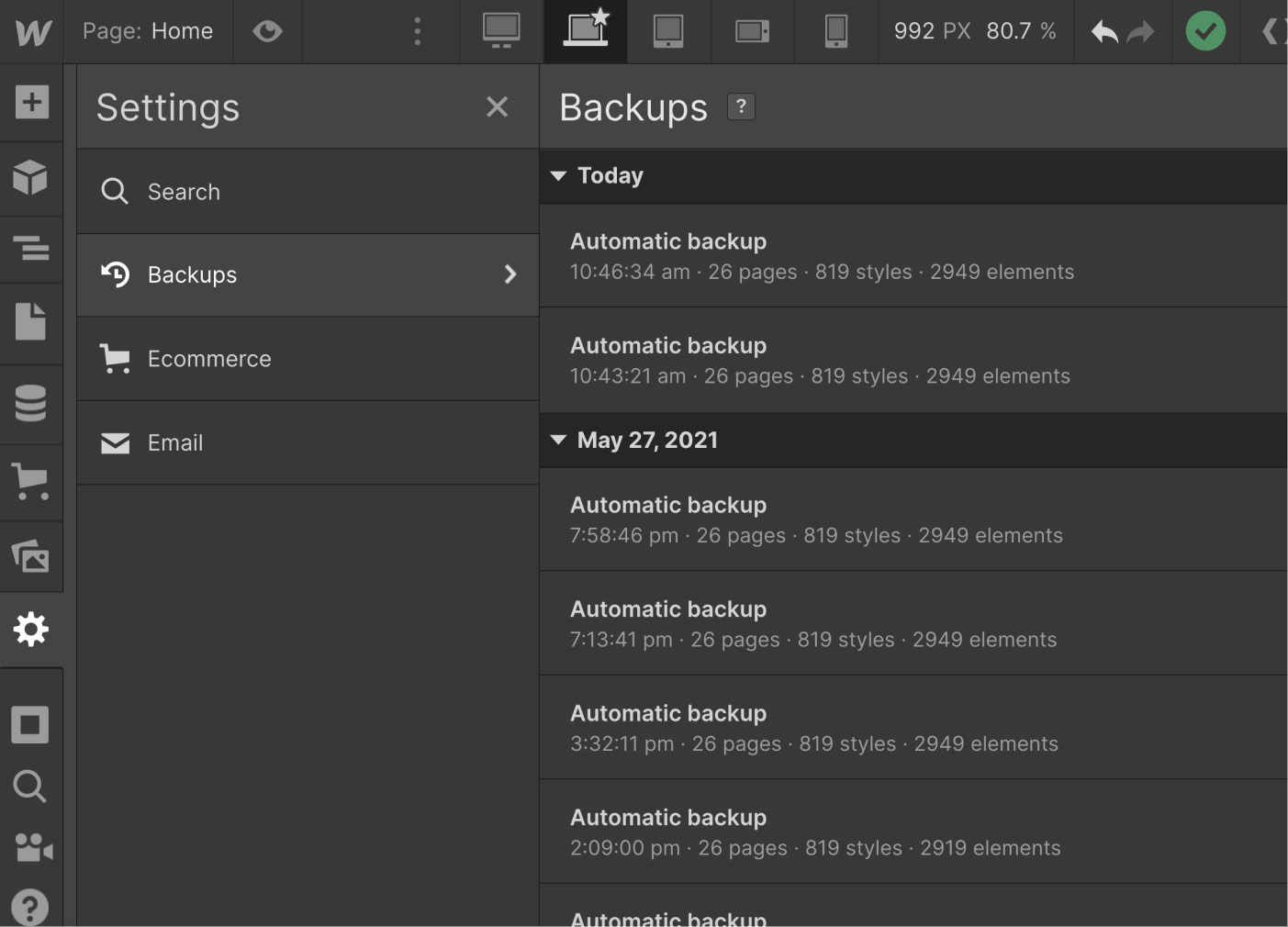 Backups - Podcast X Webflow Template