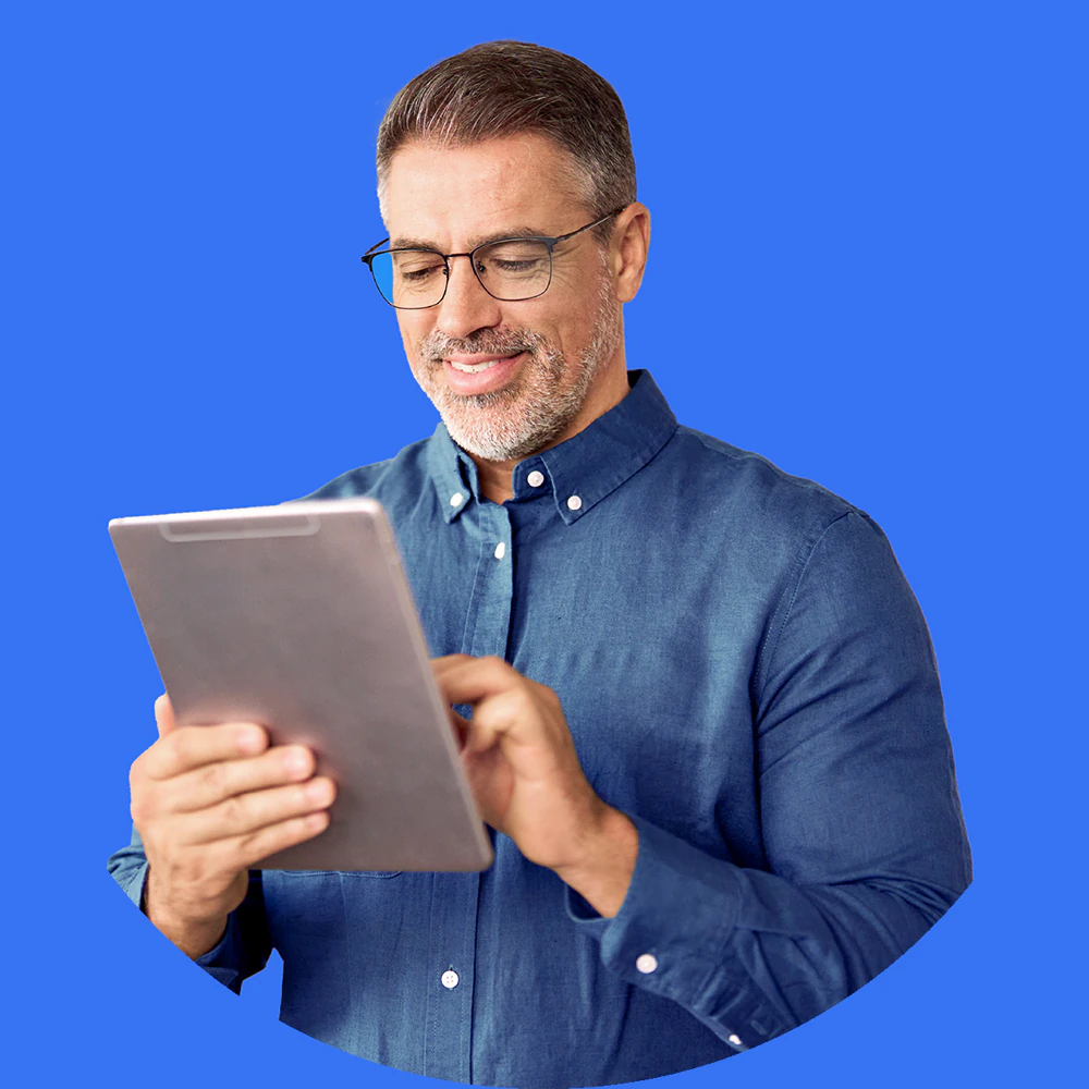 Consultant reviewing Workday reporting on a tablet