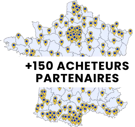 carte de la France avec nos partenaires