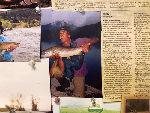 Kea’s 2015 obituary at Alpine Angling, Carbondale, CO.