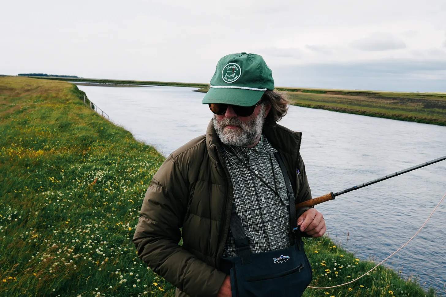 Author David Coggins searching for brown trout in Iceland.
