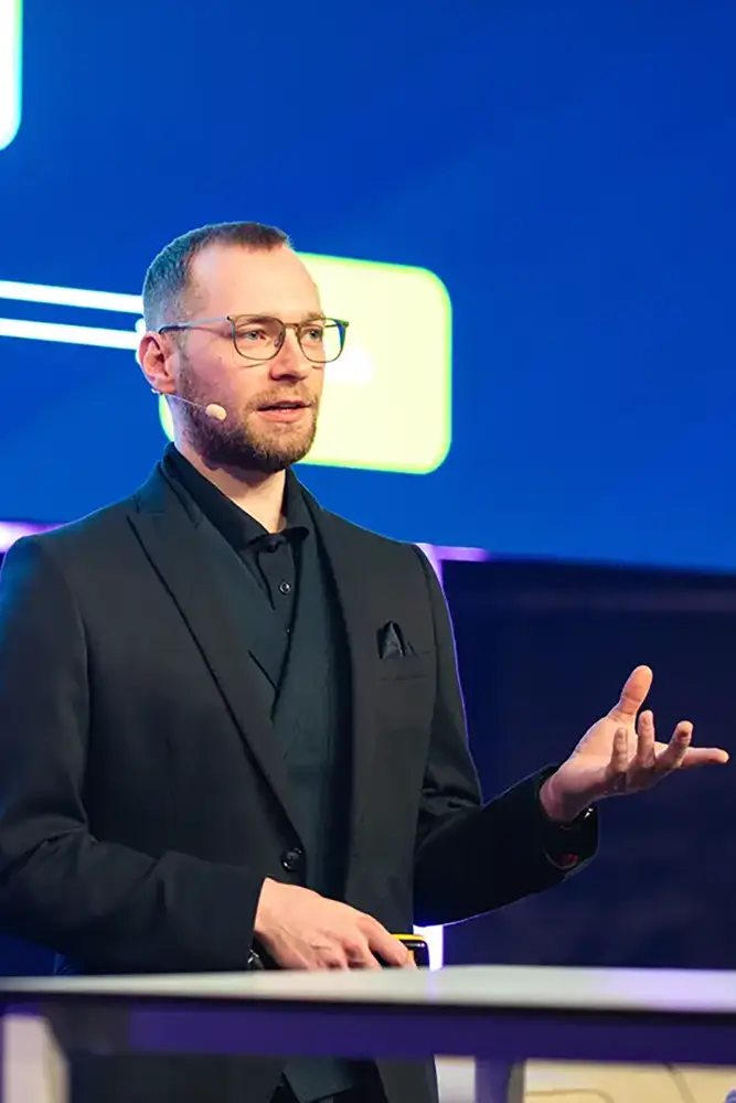 CROWDCODE auf der data:unplugged in Münster - Speaker Moritz Linß