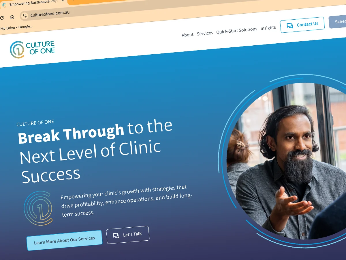 Showcase: An image of the 'Culture of One' website - designed and built by Brandtribal.