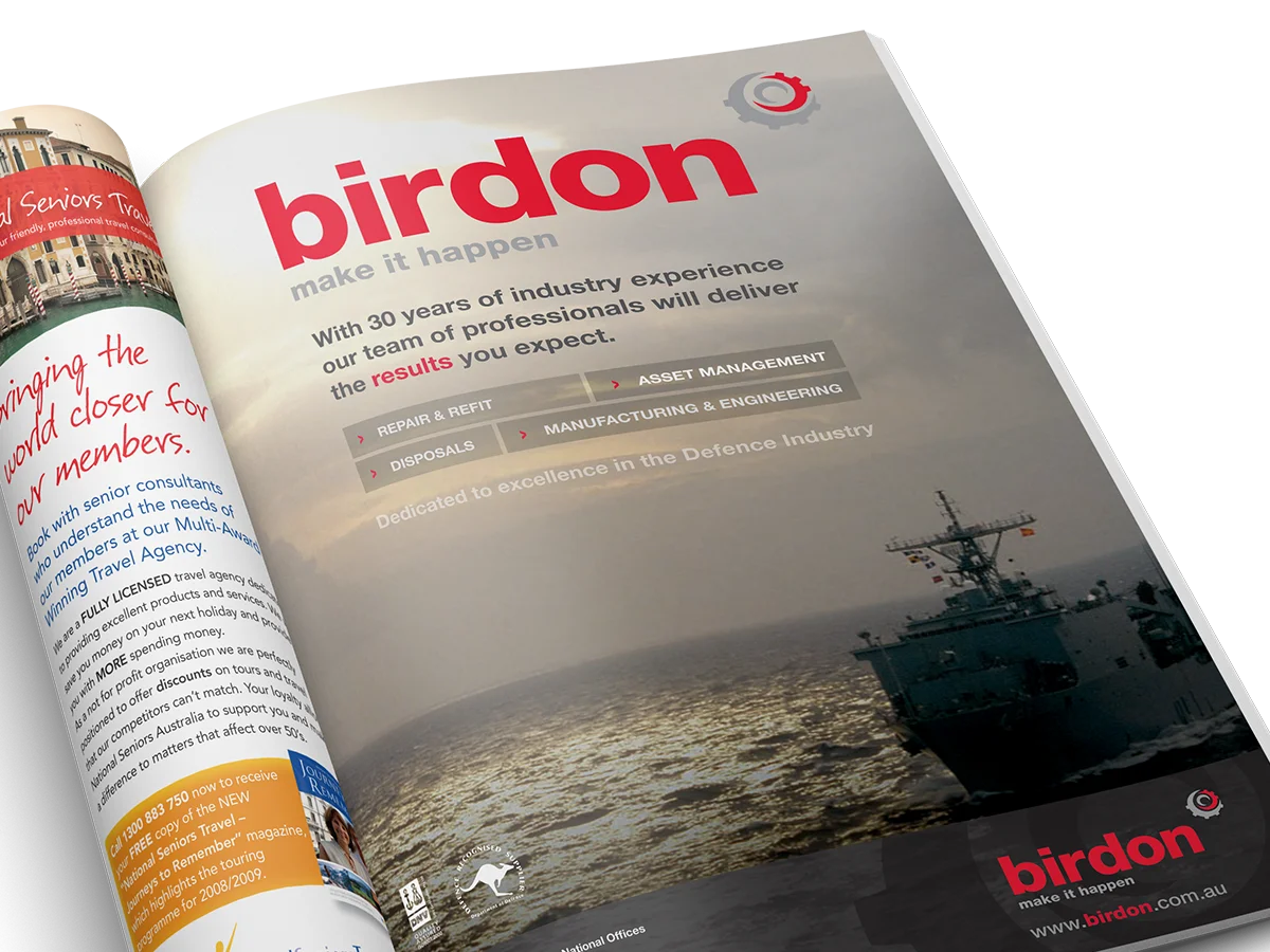 Showcase: Birdon - this image shows a full page advertisement.