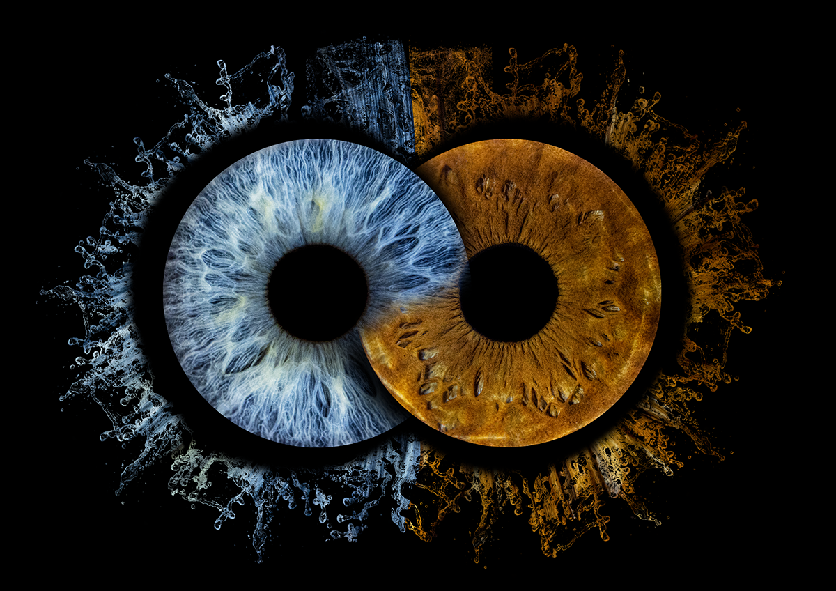 Couple watersplash infinity iris style