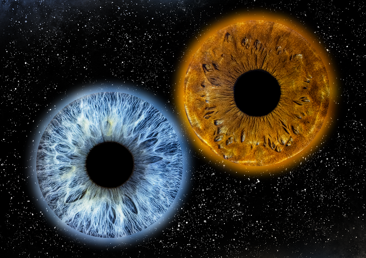 Couple galaxy iris style