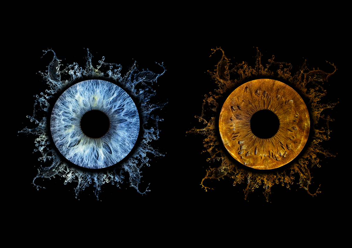 Couple watersplash iris style