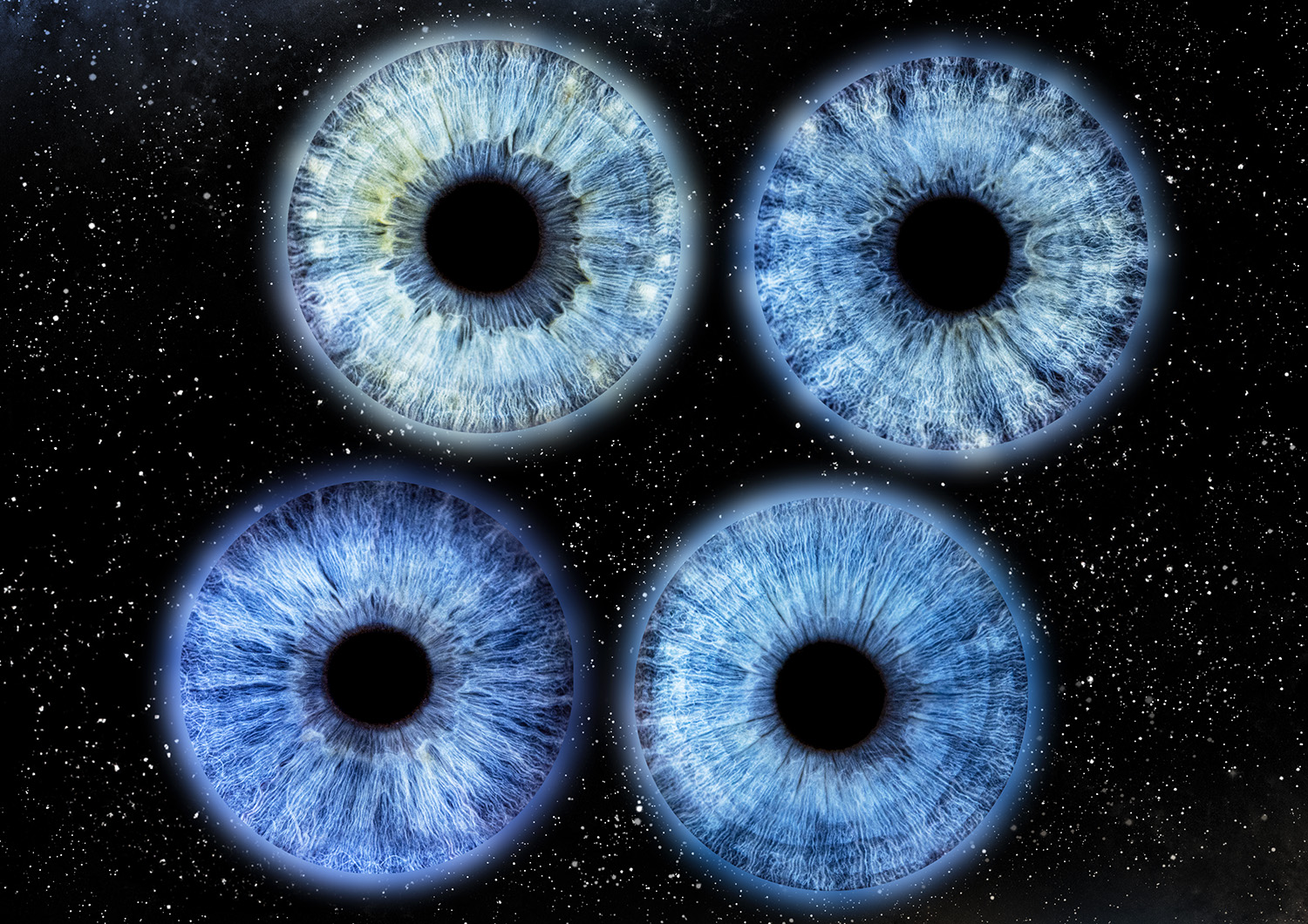 Four galaxy iris style