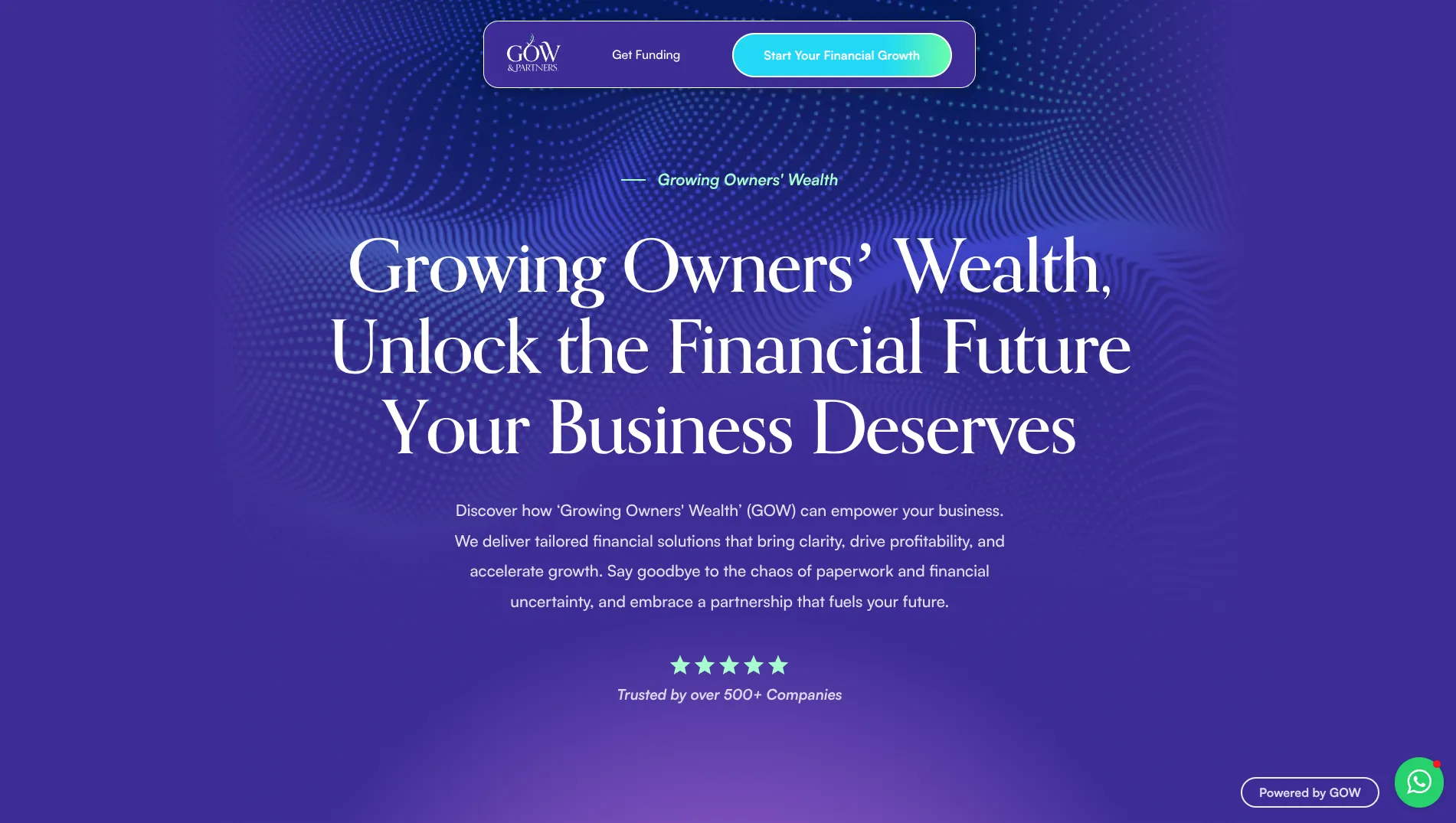 Landing page design