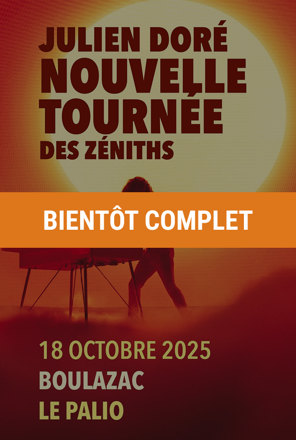 Affiche du concert de Julien dorée, nouvelle tournée des zéniths