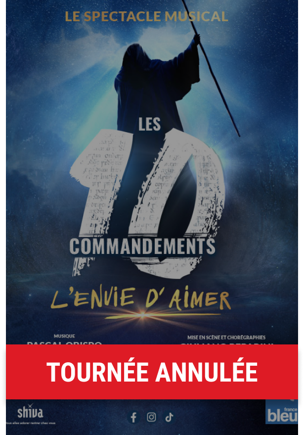 Affiche du spectacle "l'envie d'aimer" des 10 commandements