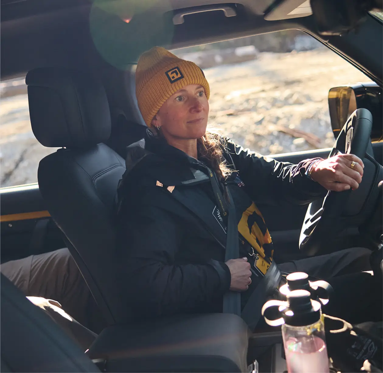 Defender Trophy finalist drives a Defender during the North American selection event, demonstrating capability, resilience and adventure skills.