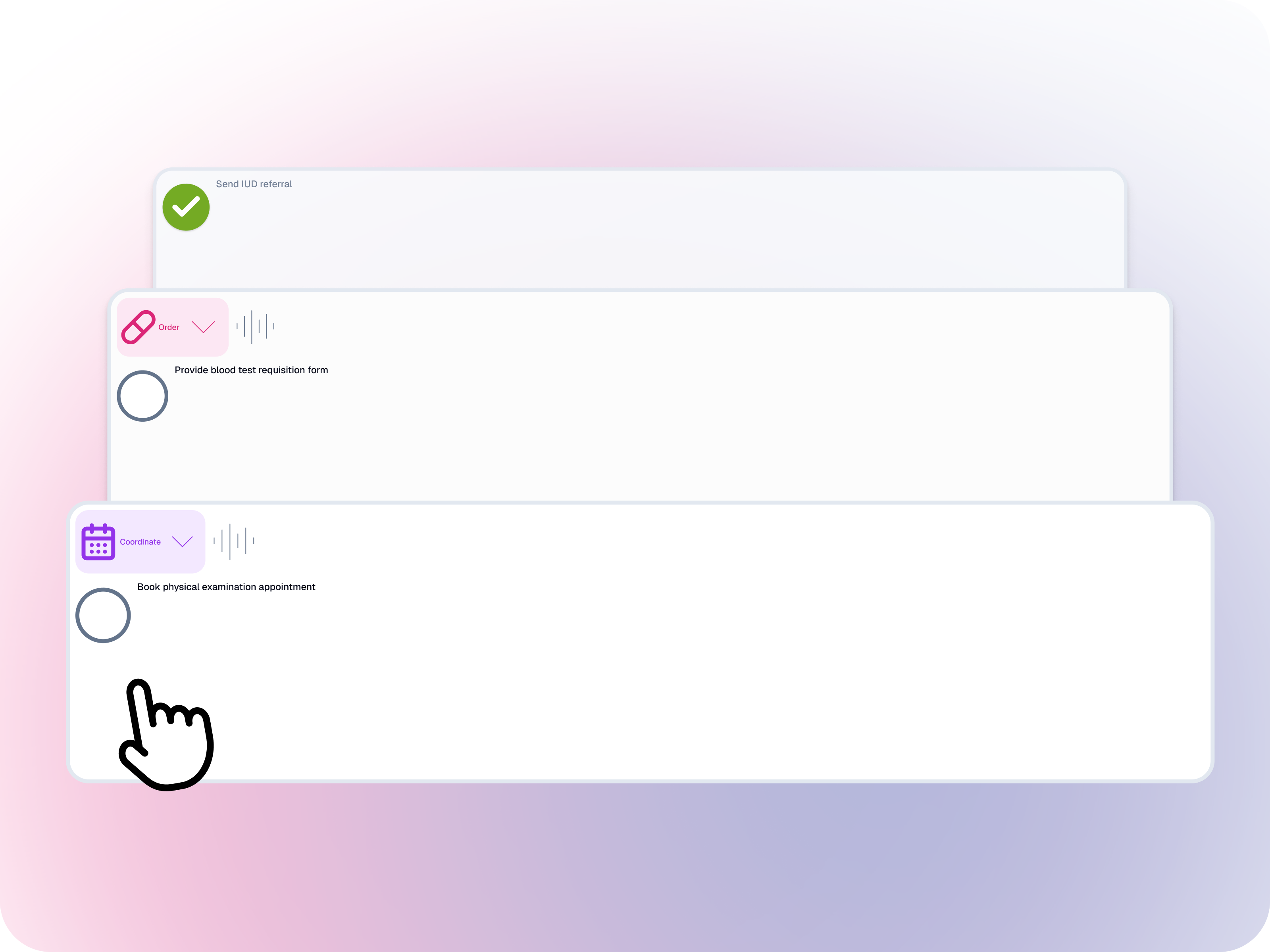 Tasks that put care first