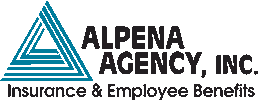 Alpena Agency logo with a blue triangular emblem and black text.