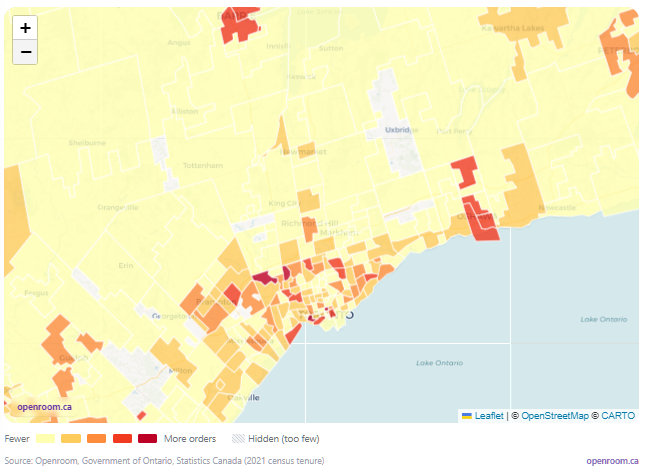 Openroom.ca chart for neighbourhood map