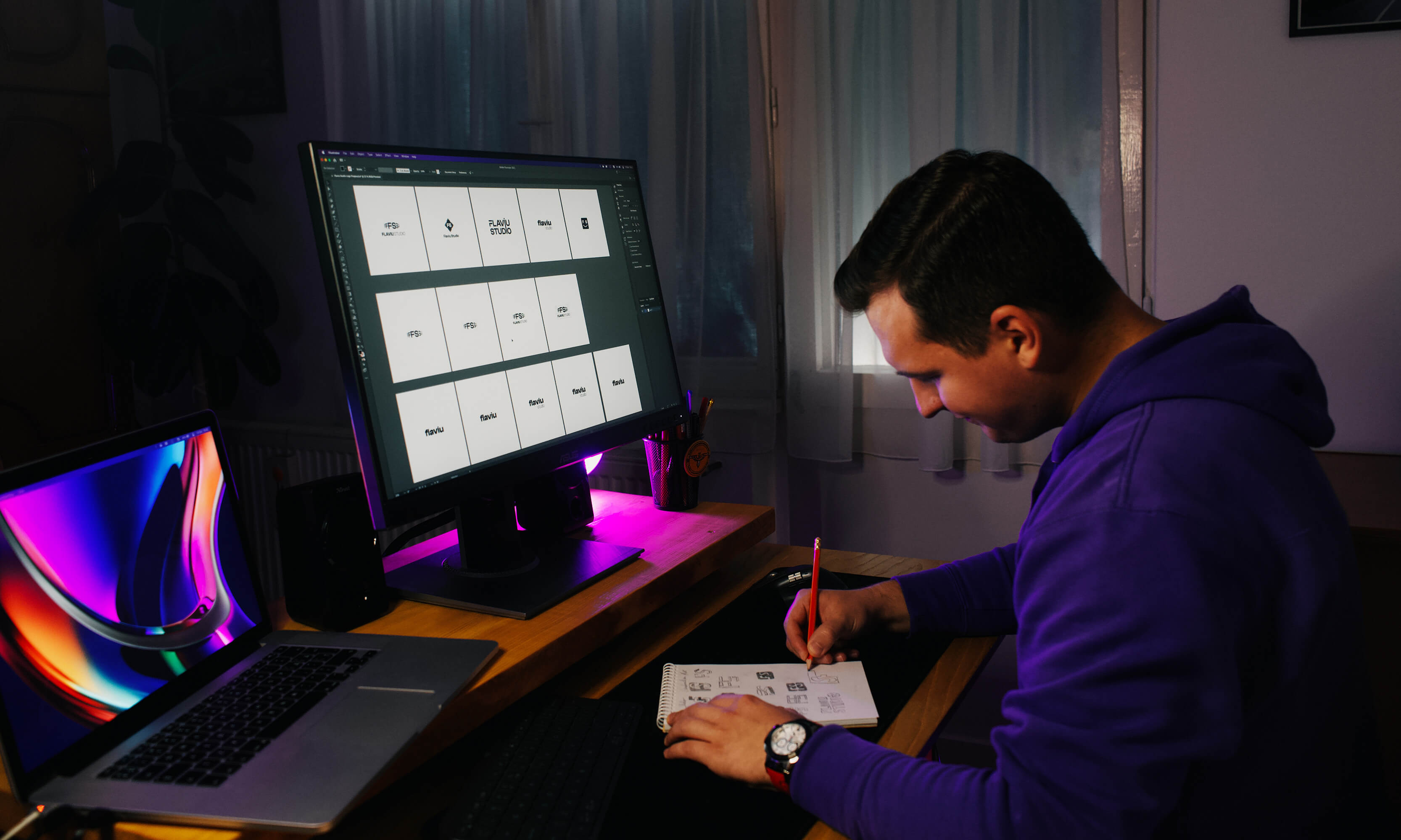 David Papp făcând o identitate vizuală