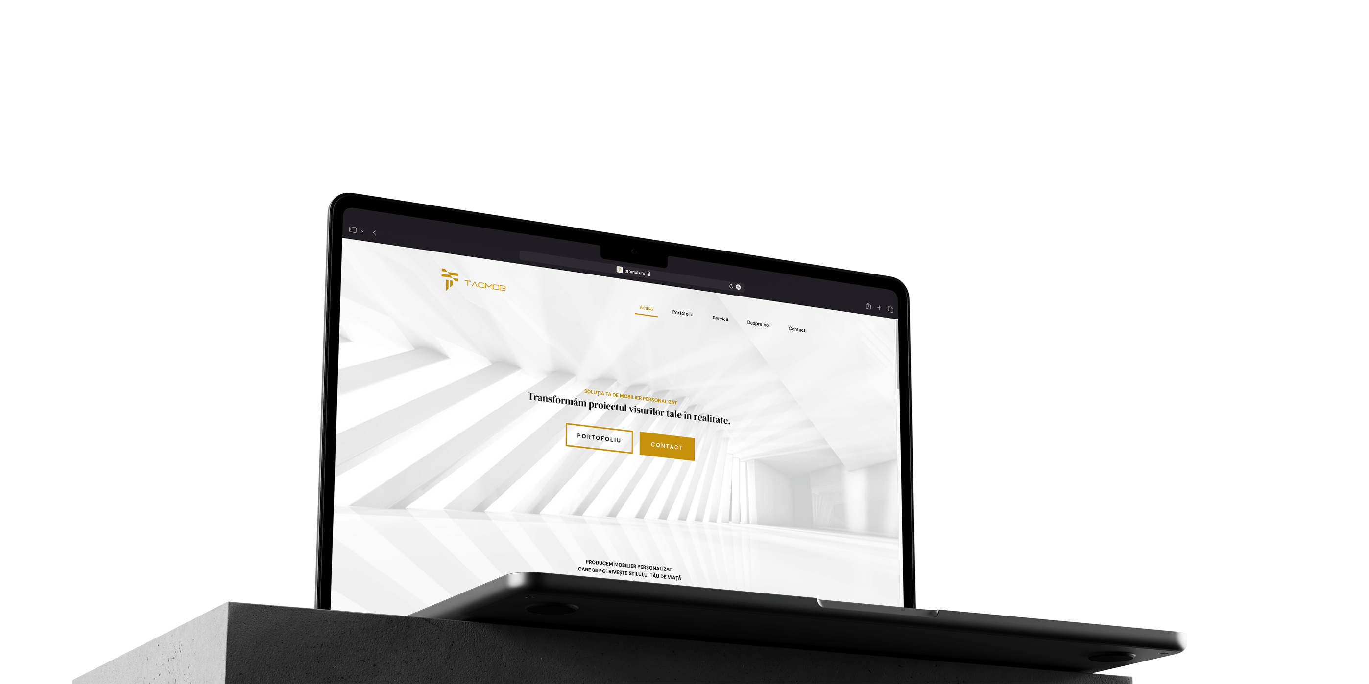 taomob.ro pe un laptop