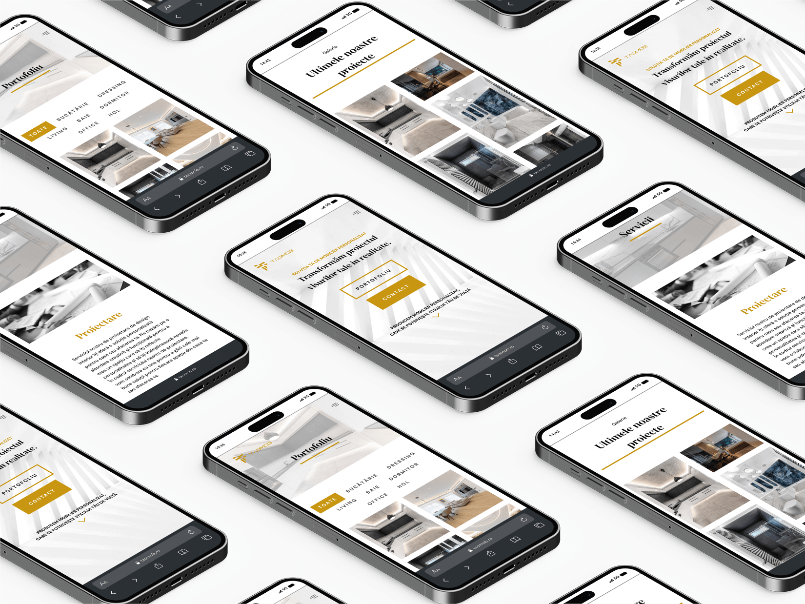 Siteul web taomob.ro pe mai multe dispozitive mobile