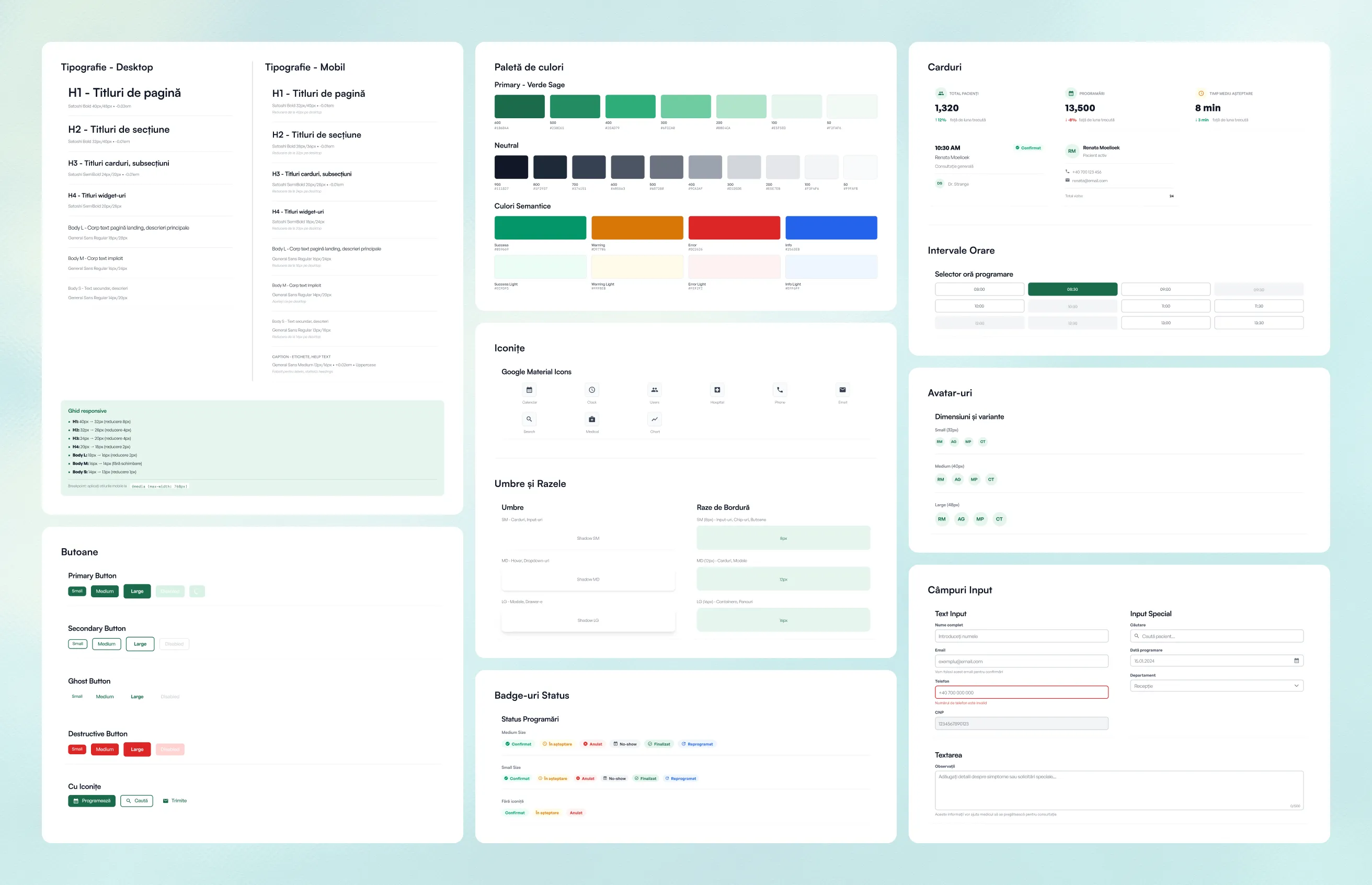 Design system complet - Clinify