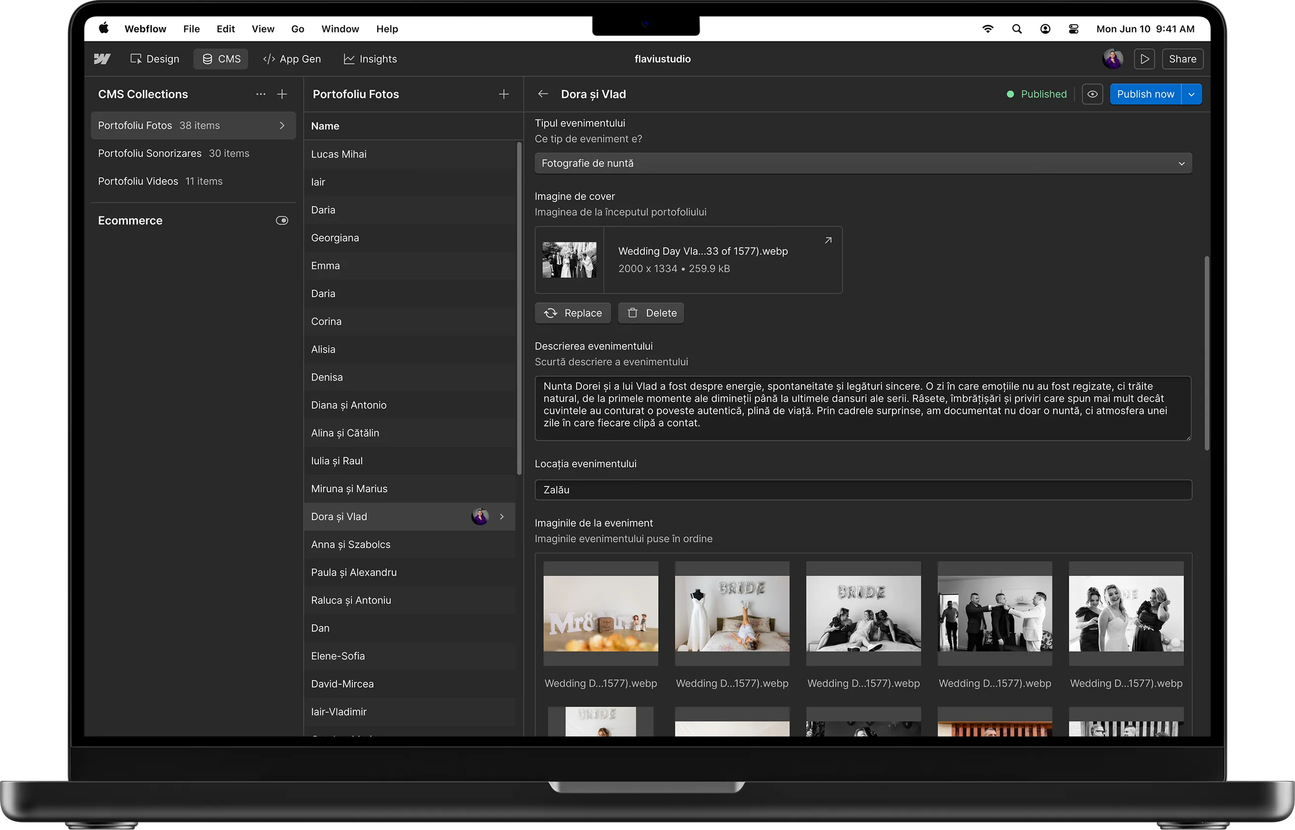 Implementare Webflow - Flaviu Studio