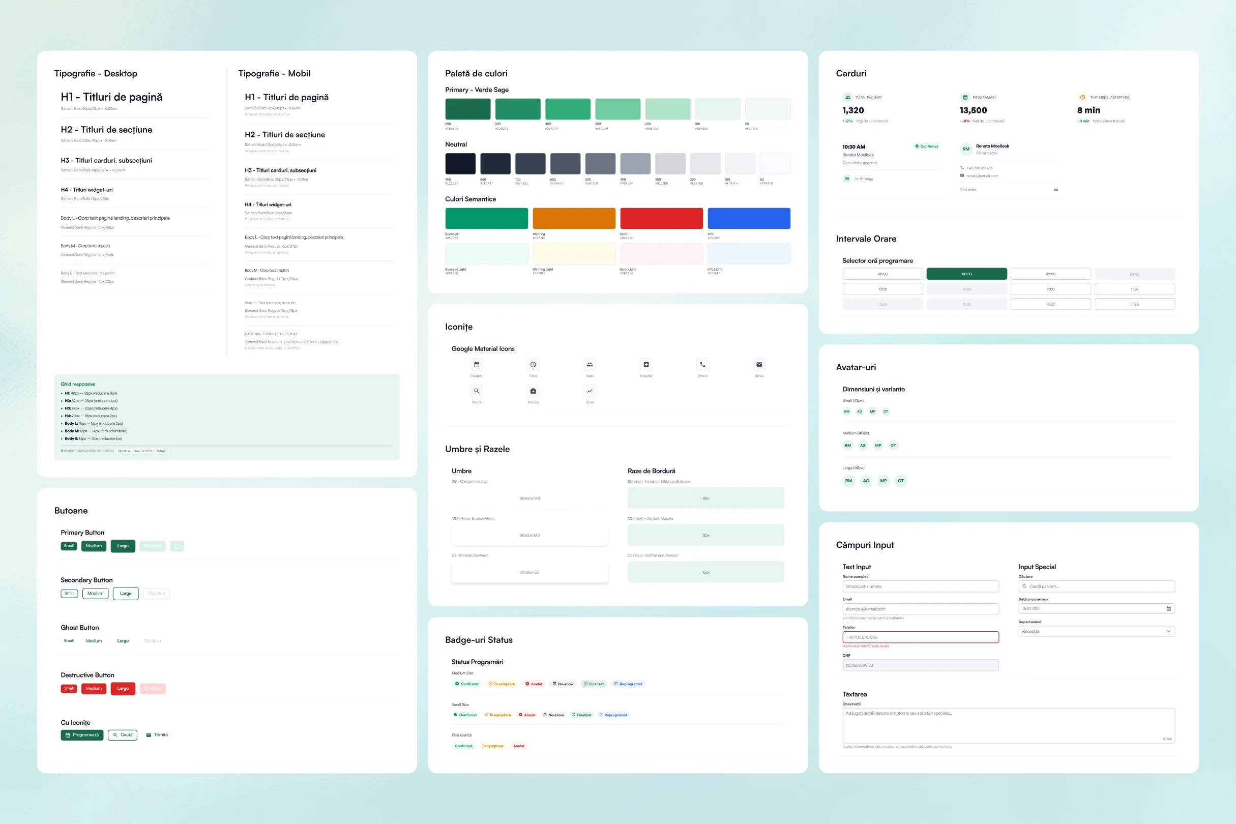 Design system complet - Clinify
