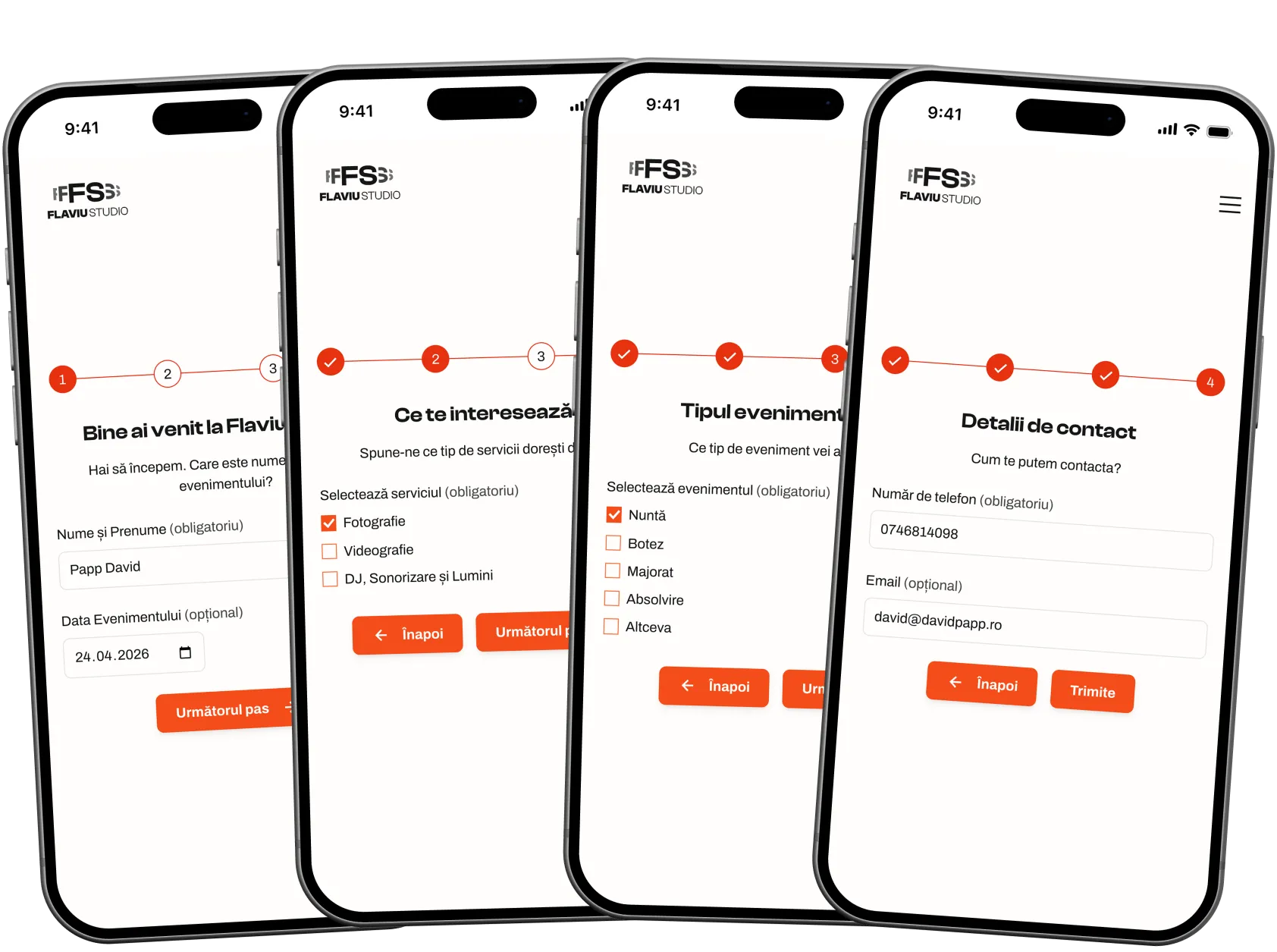 Formular multi-step - Flaviu Studio