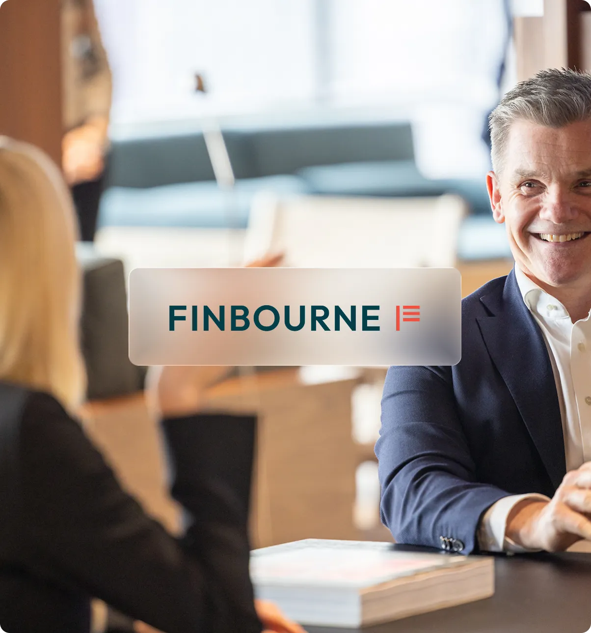 Finbourne logo on a background photo