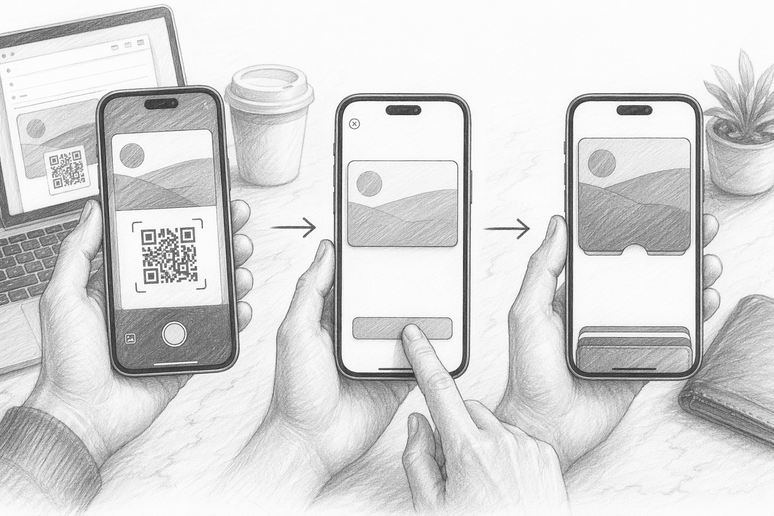 iPhone screen displaying loyalty card addition process