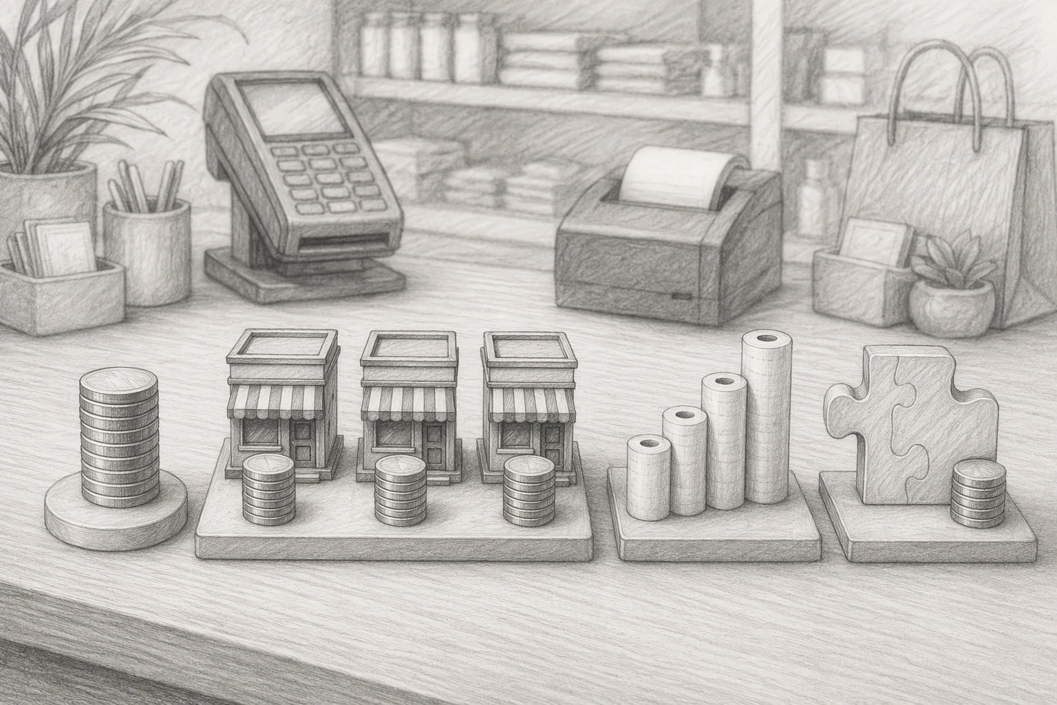 Comparison chart of pricing models for multiple store locations