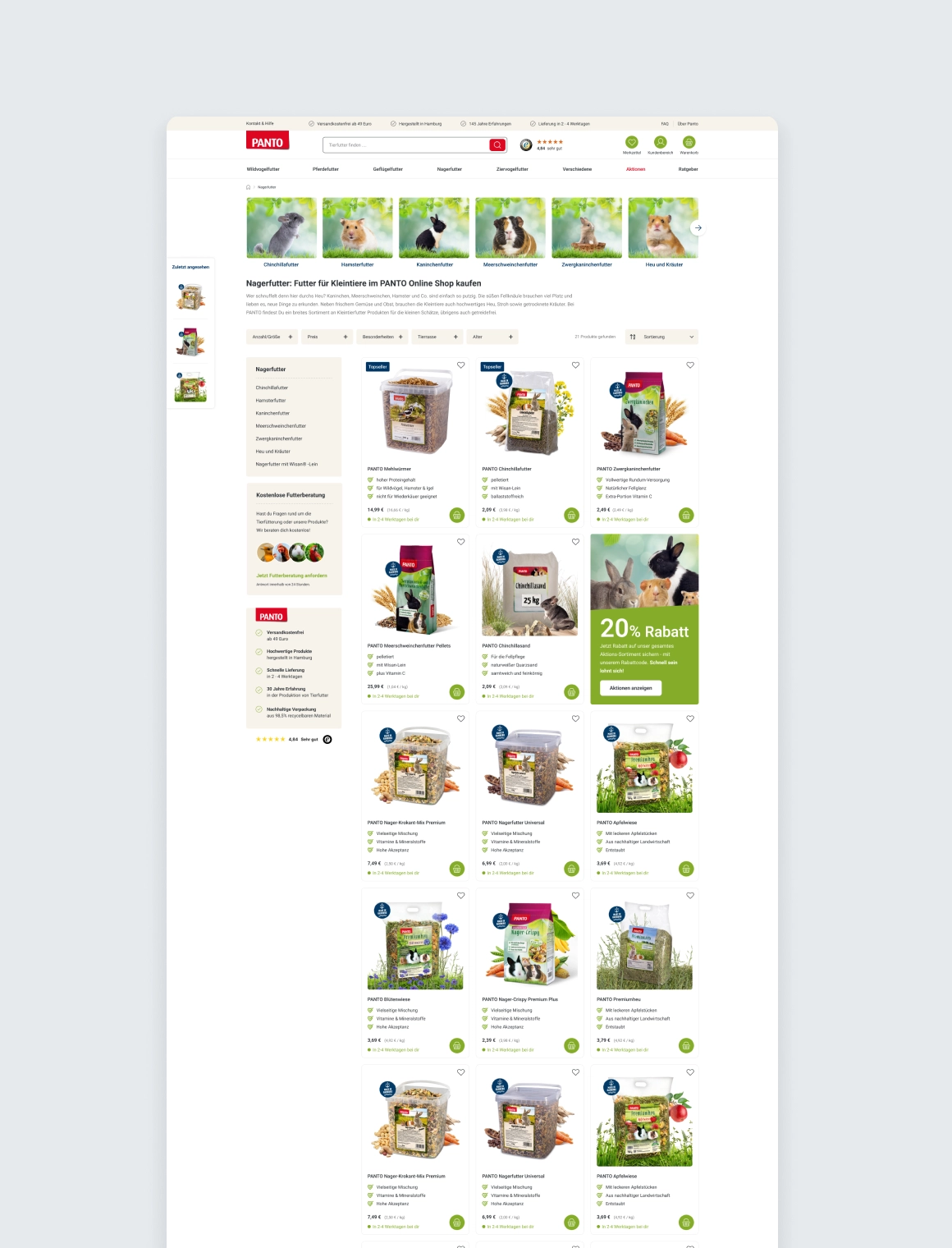 Panto Heimtierbedarf: Komplettes Shop-Re-Design für mehr Vertrauen & Conversion