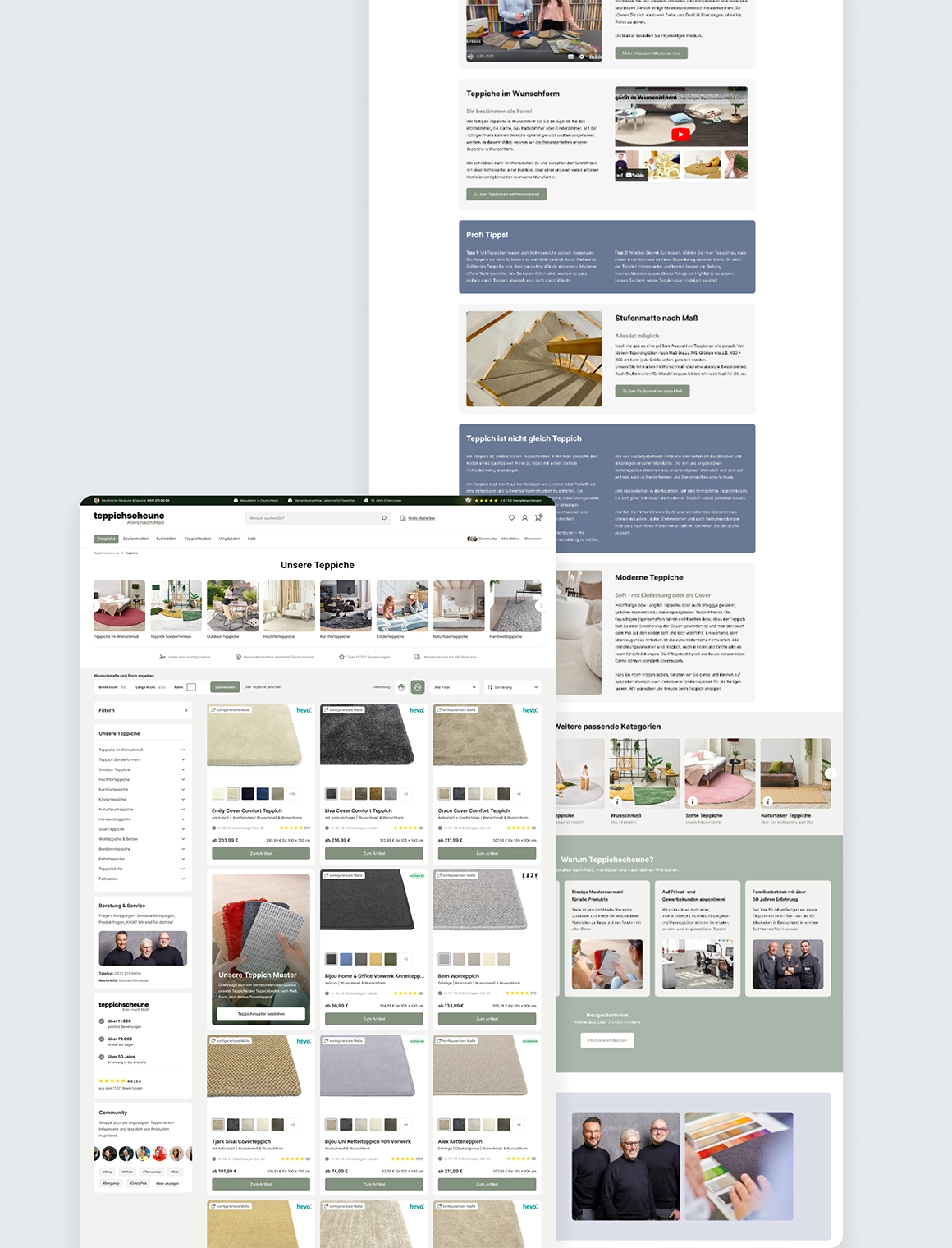 Teppichscheune.de: Modernes Shop-Re-Design für Inspiration & Vertrauen